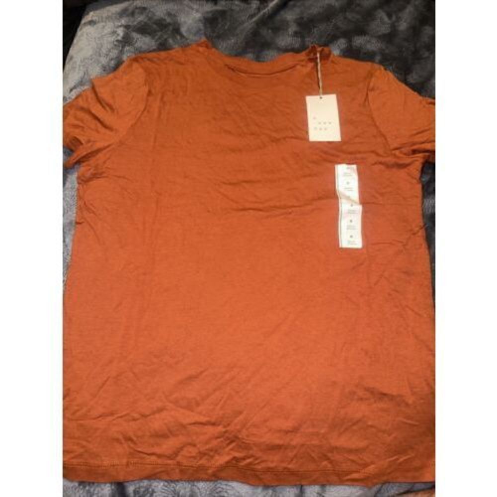 Women's Short Sleeve Slim Fit T-Shirt - A New Day - Orange  Medium. NWT. L - Picture 4 of 5